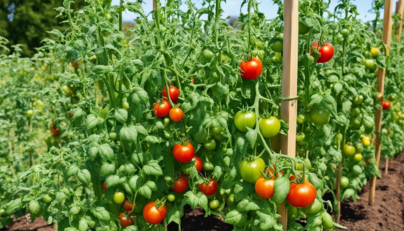 Tomato staking and trellising