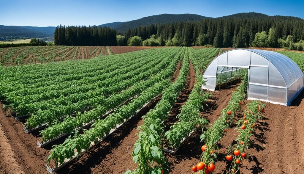 Organic tomato farming