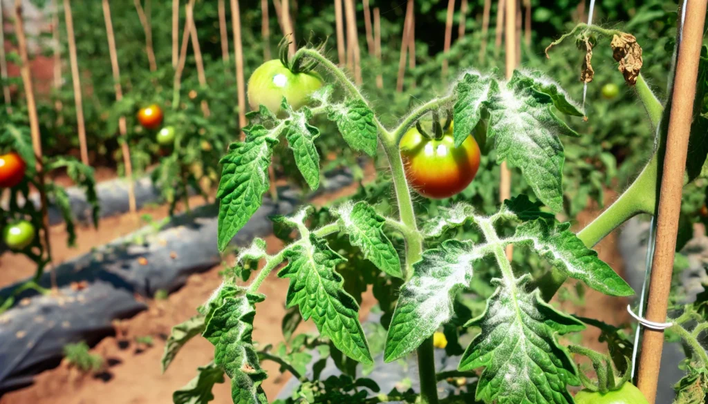 Powdery Mildew on Tomatoes
