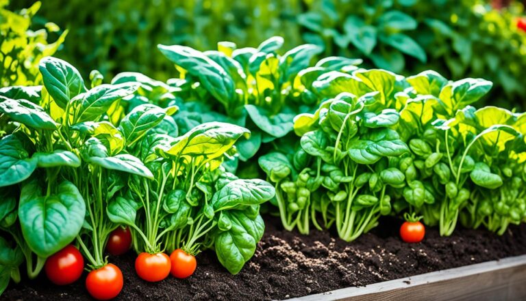 Spinach and Tomato Companion Planting