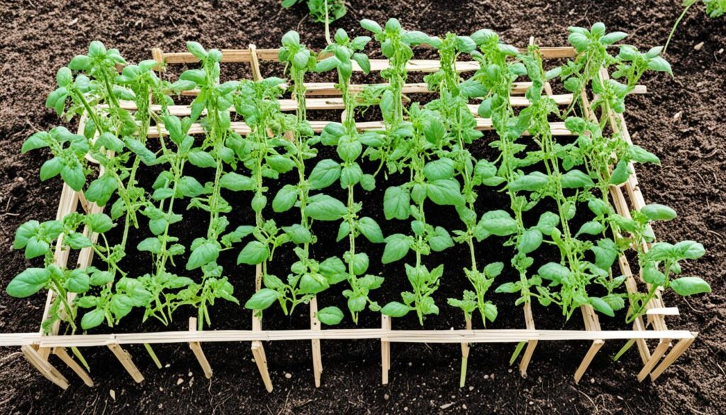 basket weave tomato support