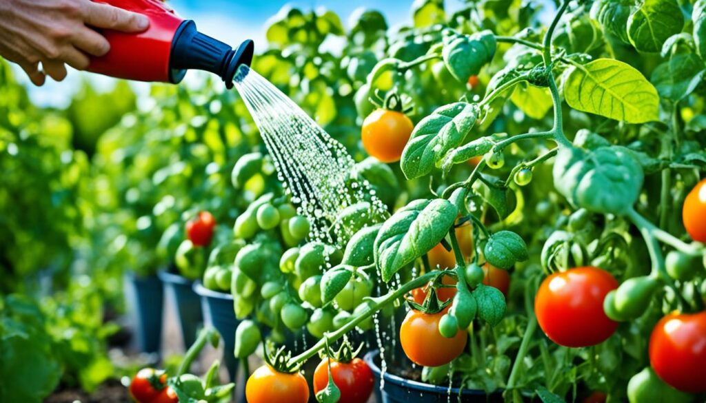 pear tomato watering