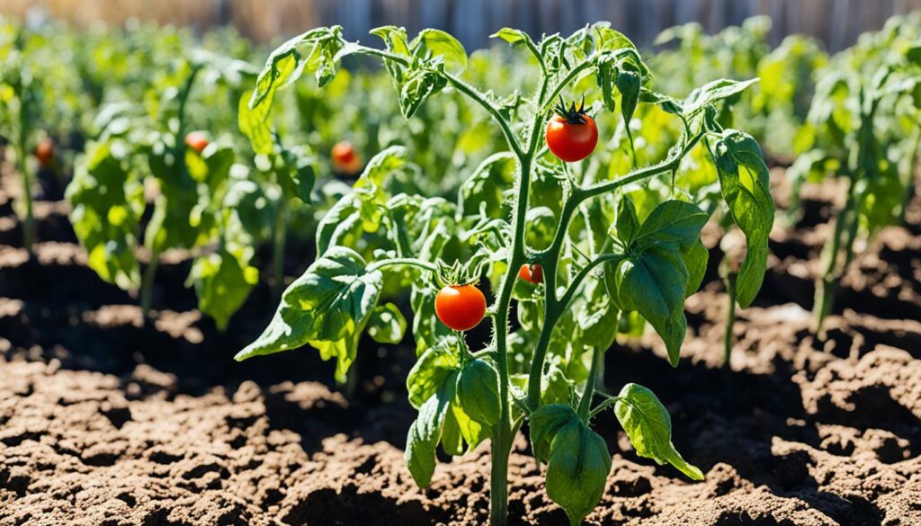 signs of water stress in tomatoes