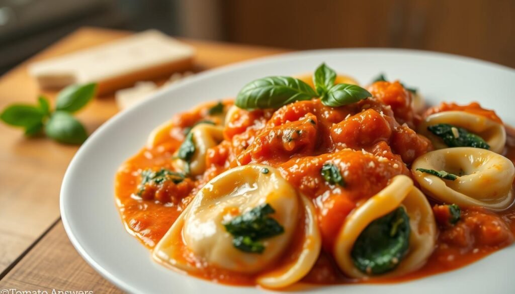 Classic Creamy Tomato Spinach Tortellini