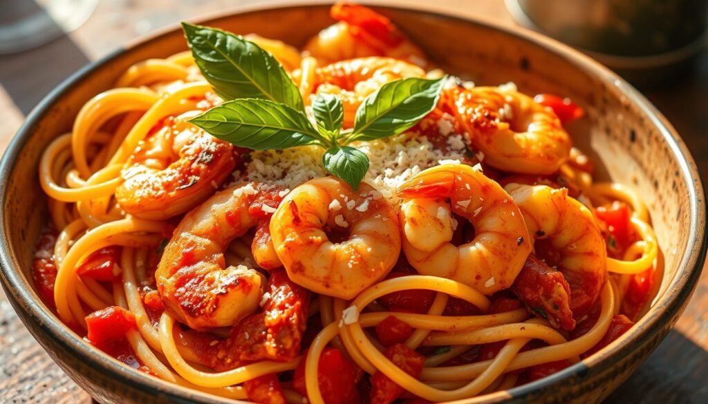 Mediterranean Spicy Shrimp Pasta Mediterranean Spicy Shrimp Pasta