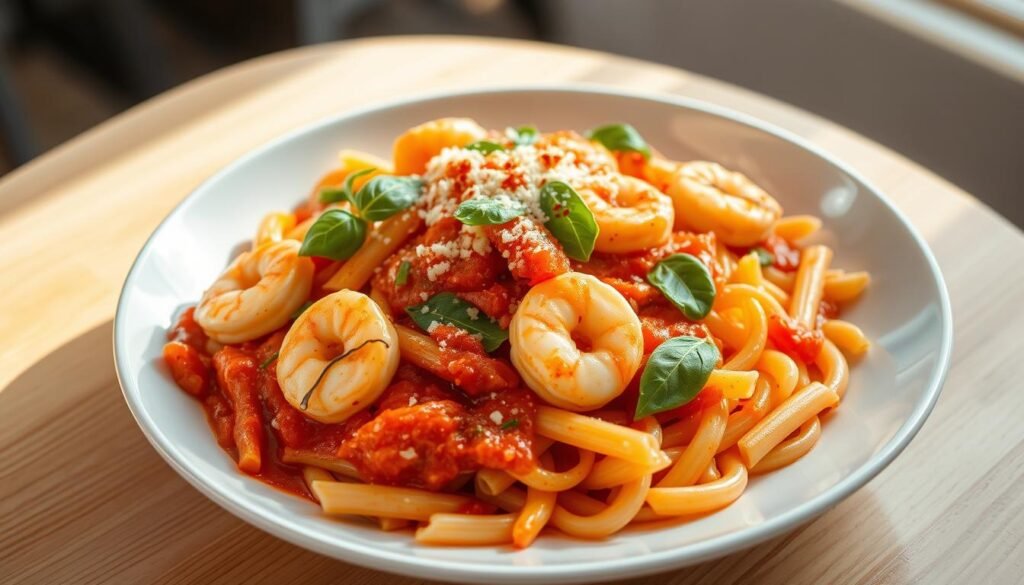 Spicy Tomato Basil Shrimp Pasta Spicy Tomato Basil Shrimp Pasta