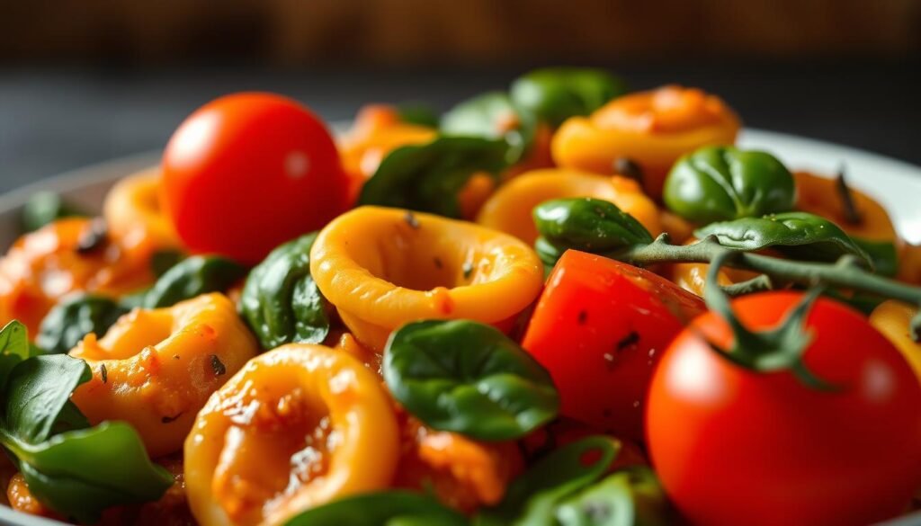 Vegan Creamy Tomato Spinach Tortellini