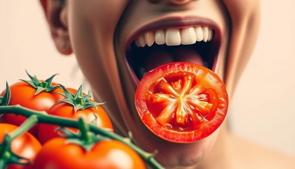 Tomatoes teeth and gum health