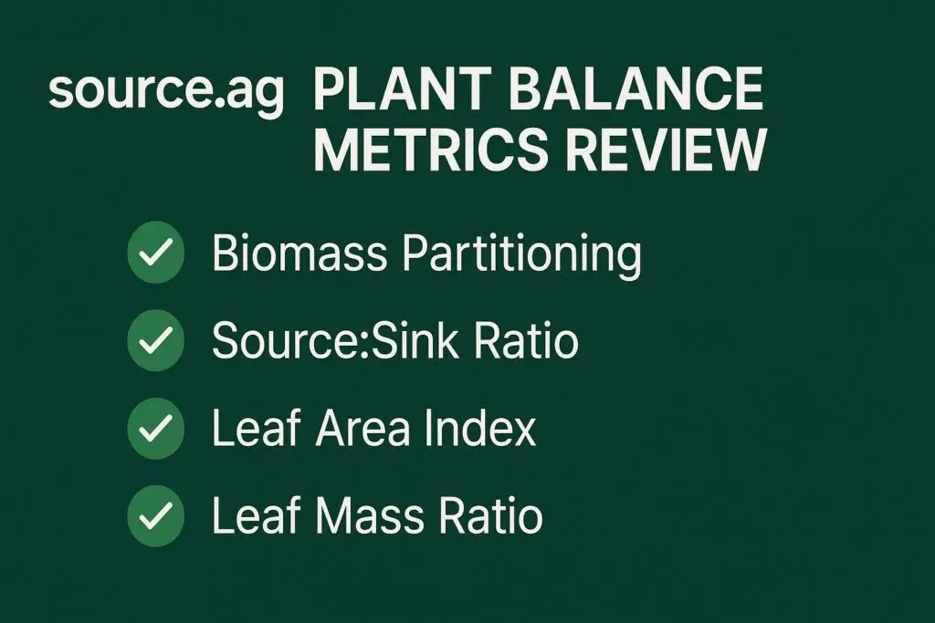 Source.ag Plant Balance Metrics Review